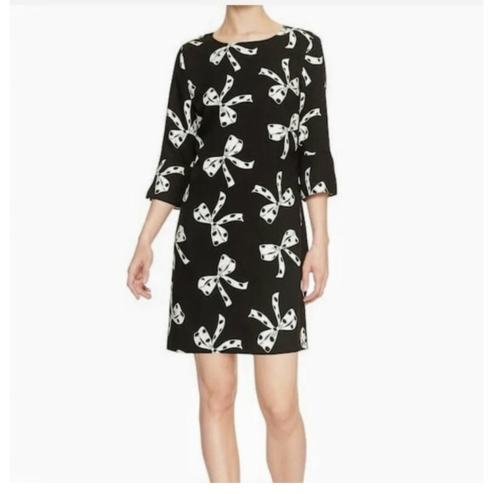 Banana Republic Black / White Ribbon‎ Pattern Dress Size 0
